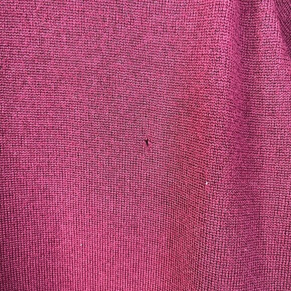 Henri Bendel New York 100% Extra Fine Merino Wool Maroon Red Sweater Men's Sz. M - Picture 5 of 7
